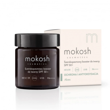 Booster szerokopasmowy do twarzy SPF 50+ HEV/IR | UVA | Mokosh